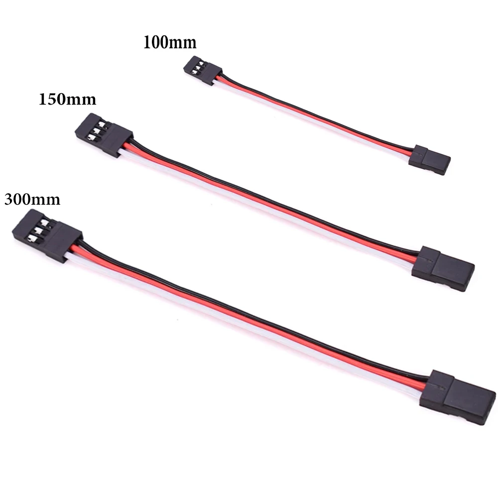 8/10pcs 100mm 150MM 300MM Flight Control Line Servo Extension Cord Male to Male for JR Plug Servo Extension Lead Wire Cable