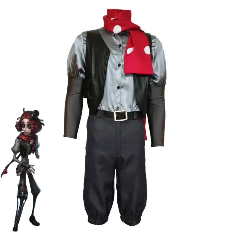 

Аниме игра Identity V Джокер плакучий клоун косплей костюм рубашка жилет униформа шарф парик мужчина женщина Хэллоуин карнавальные костюмы; 2k, j'x