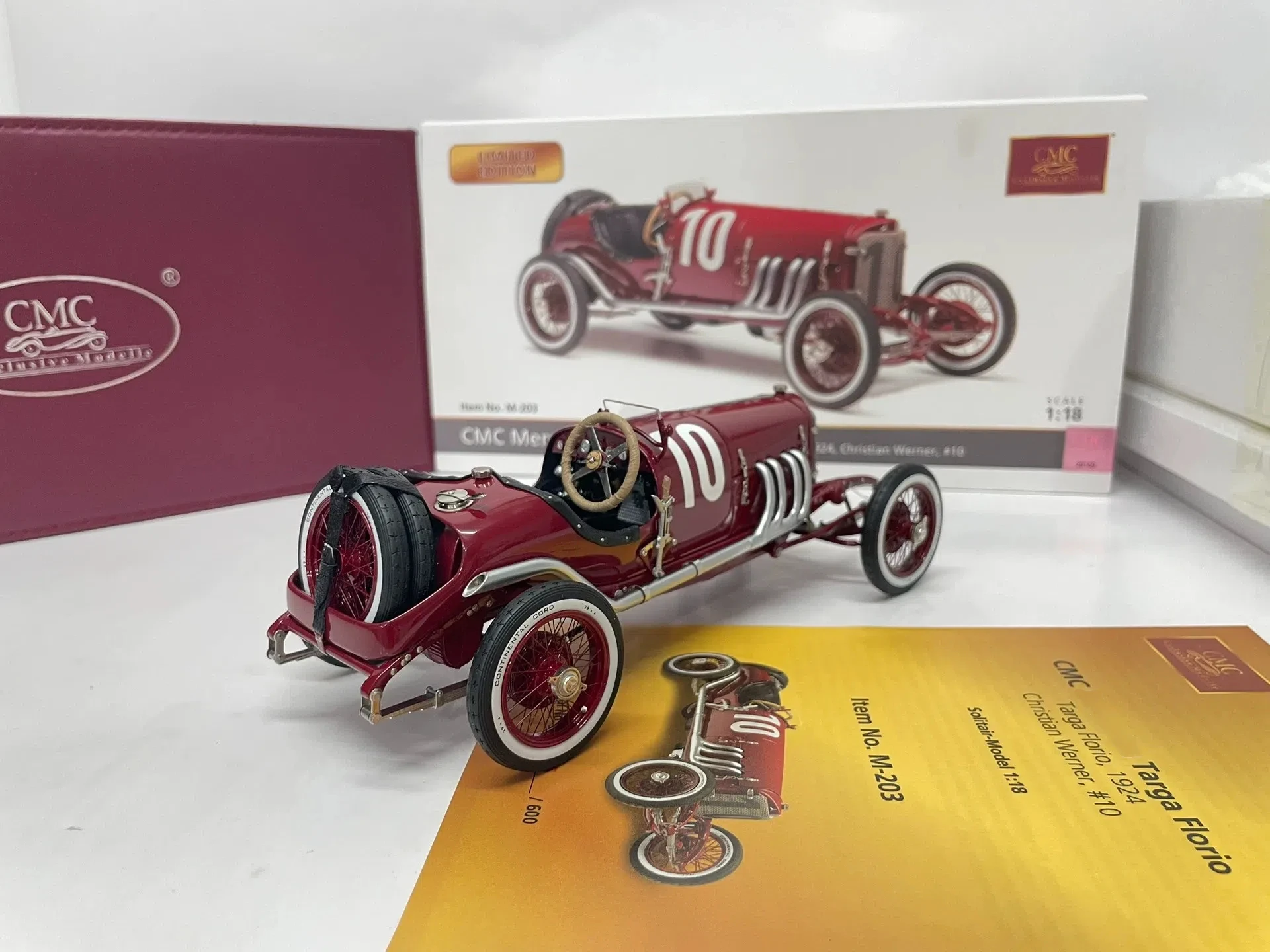 CMC 1:18 Targa Florio 1924 #10 Simulation Limited Edition All Open Alloy Metal Static Car Model Toy Gift