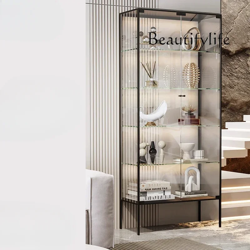 S Light Luxury Wine Cabinet, Against The Wall, High-end Storage Lego Figure Display Cabinet, Modern Simple Decorative Cabinet