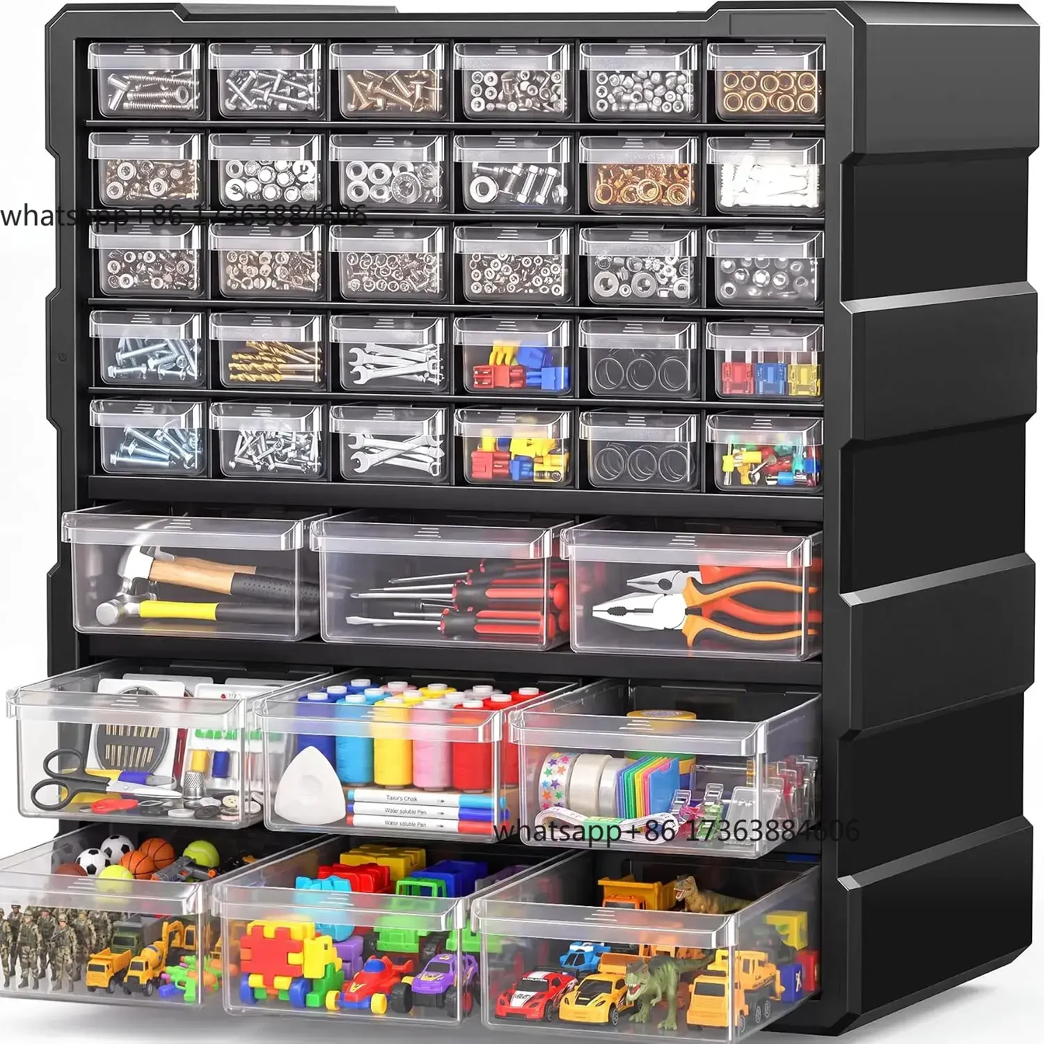 The Drawer Thickening Process Organizer Is Used for Storing hardware, Screws, Nuts, Bolts, Teacher Toolboxes, Accessories, Etc.