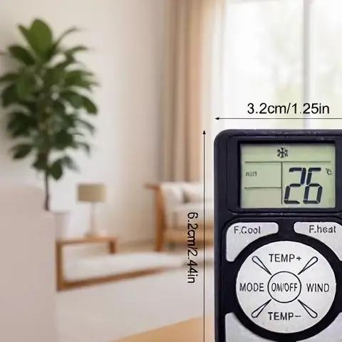 Mini Portable Luminous Universal LCD A/C Remote Control Glow In The Dark Compatible With All Major Air Conditioner