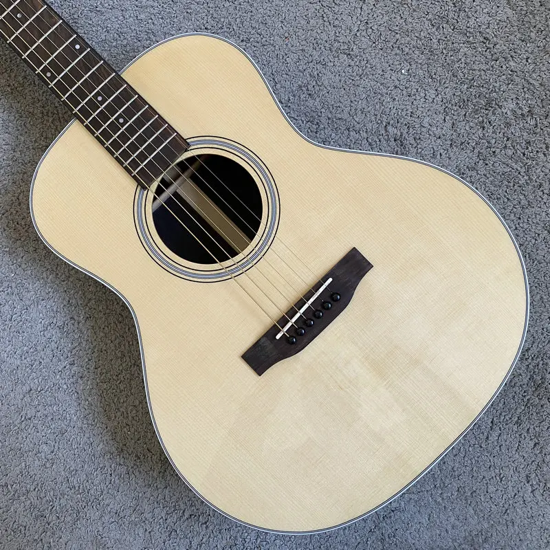 K117Taiwan‑made Wesland Genuine All‑Solid Acoustic Guitar 36 Inch OM Rosewood All‑Solid Folk Guitar for Kids Advanced Learners