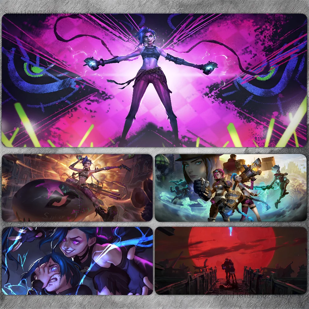 Game Arcane League Of Legends Anime Mousepad Large Keyboard Desk Mat Gaming Mouse Pad LockEdge Non-slip Mat