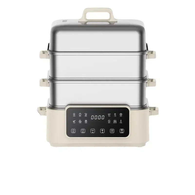 Multi-layer hot pot electric steamer intelligent reservation steamer household three-layer