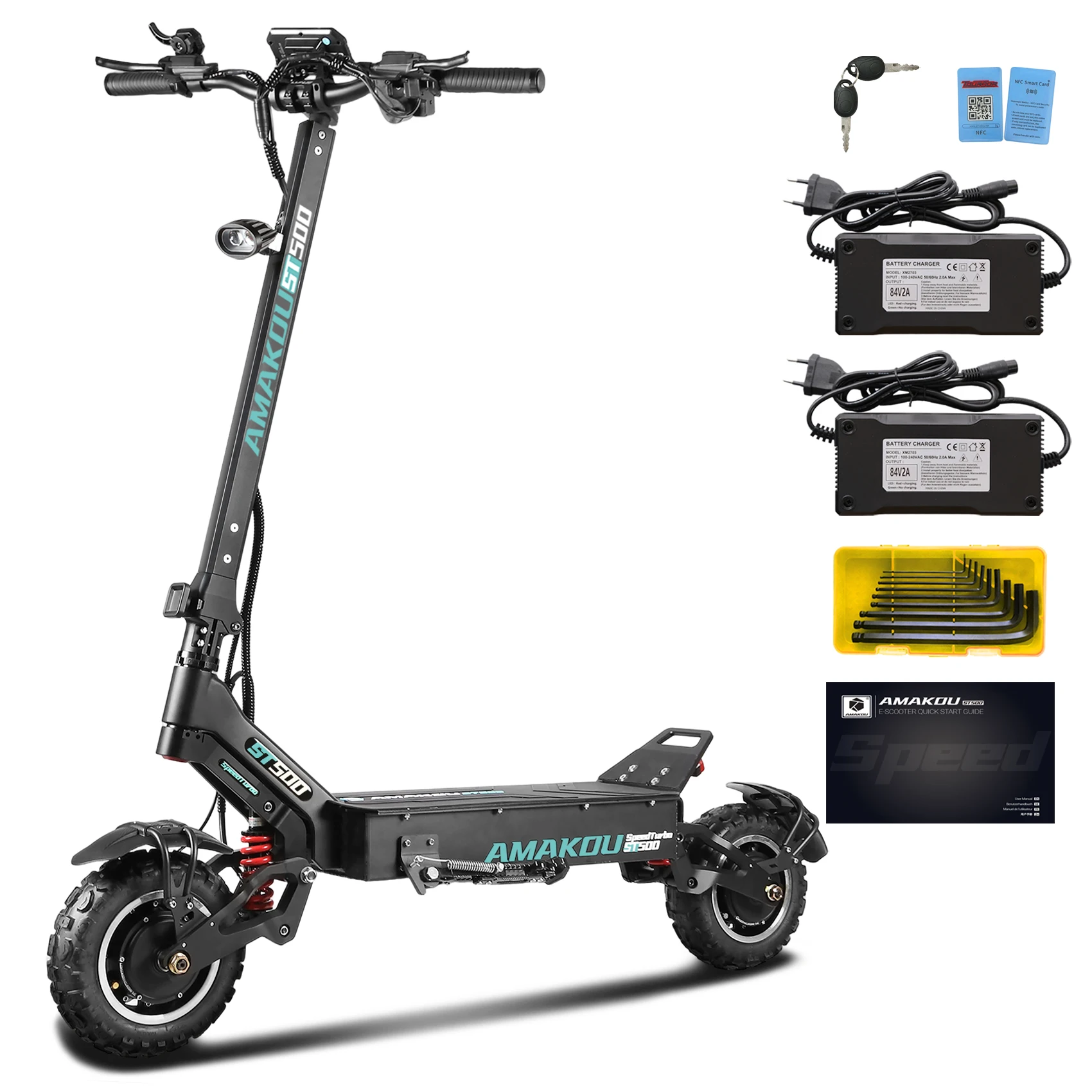 US Stock Scooter 72V 9000W Electric Scooter with App Function 11 Inch Tire Scooter