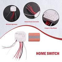 A25P Mini DIY Wifi Smart Light Switch 4 Gang 1/2 Way Module Smart Life/Tuya App Wireless Remote Control Work With Alexa Home