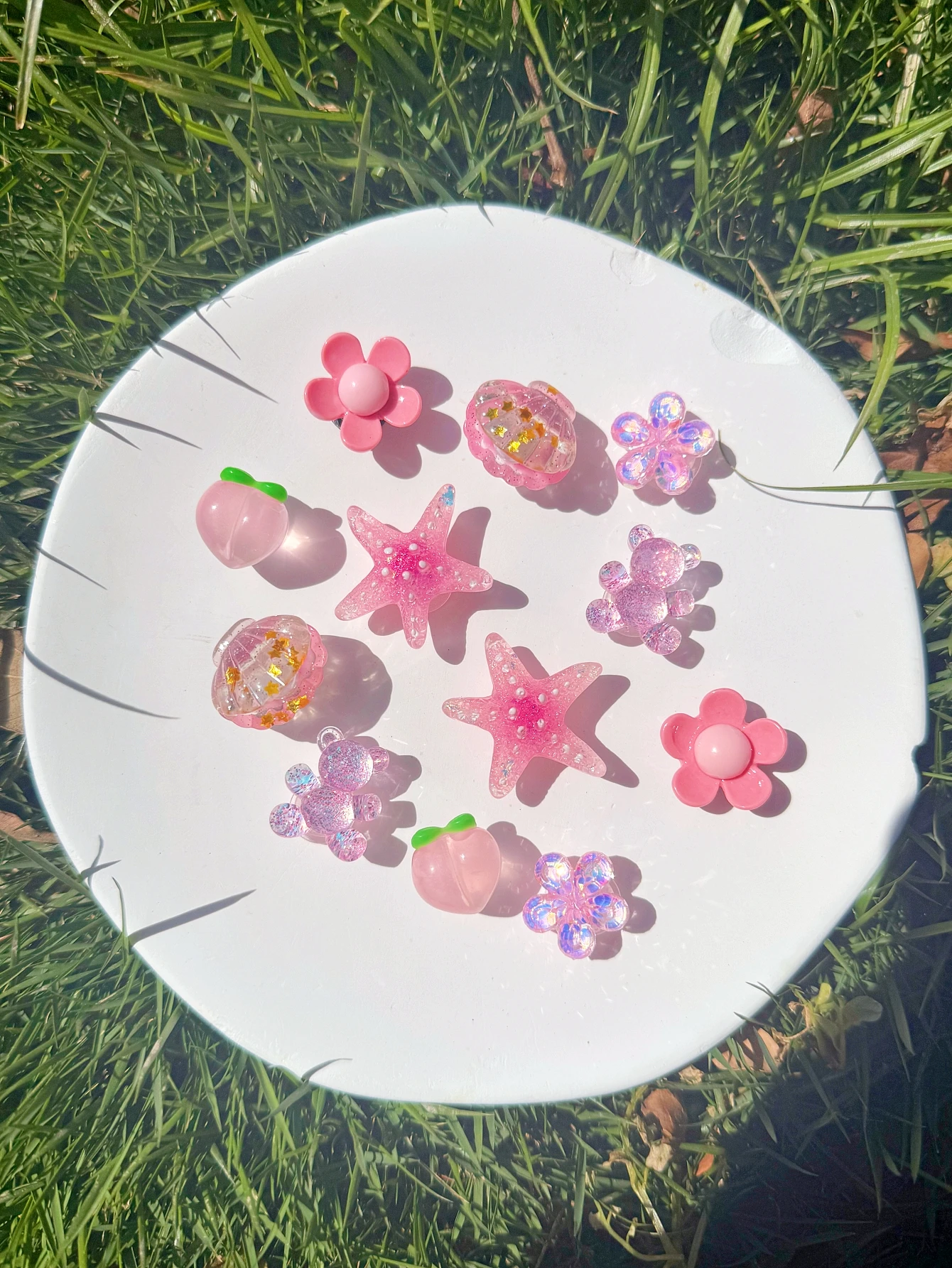 12 Pieces of Pink Marine Life Shoe Decorations for DIY Casual Accessories - Fun and Multi-functional Personalized Shoe Hobbies