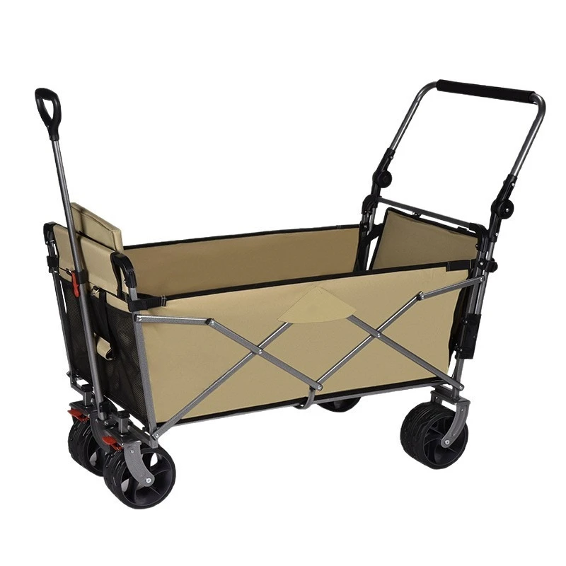 Camper can lie down Outdoor camping cart Folding large trailer, extended seat can be opened with a canopy