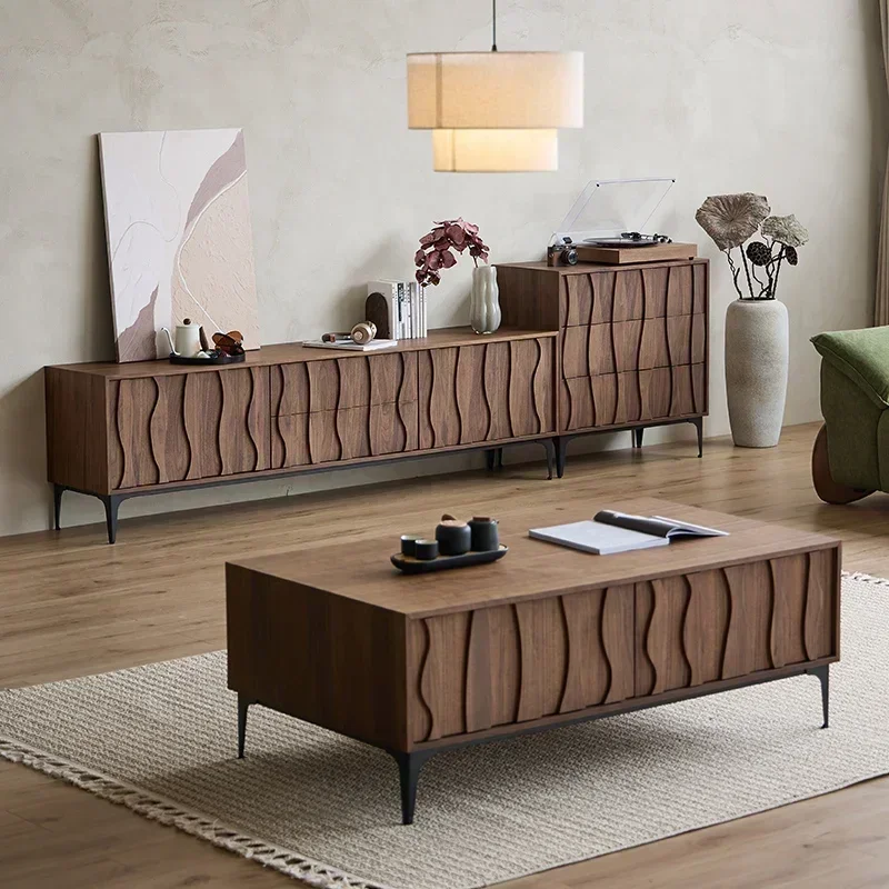 Luxury Vintage Living Room Tv Stand Monitor Pedestal Tv Supports Television Tables Mid Century Cabinet Console Home Furniture