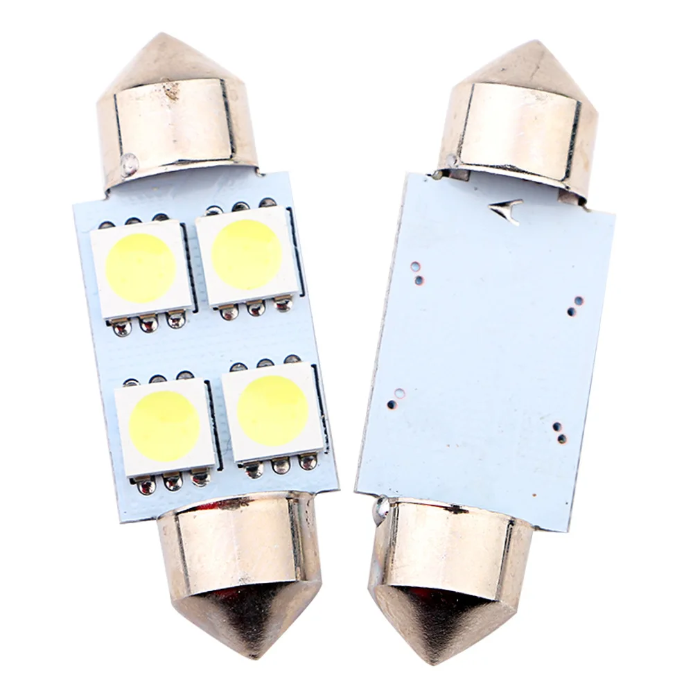 Double pointed 12V 31MM 36MM 39MM 41MM 5050 4SMD 1.5W LED White Dome Festoon Car Light reading light, roof light, license plate