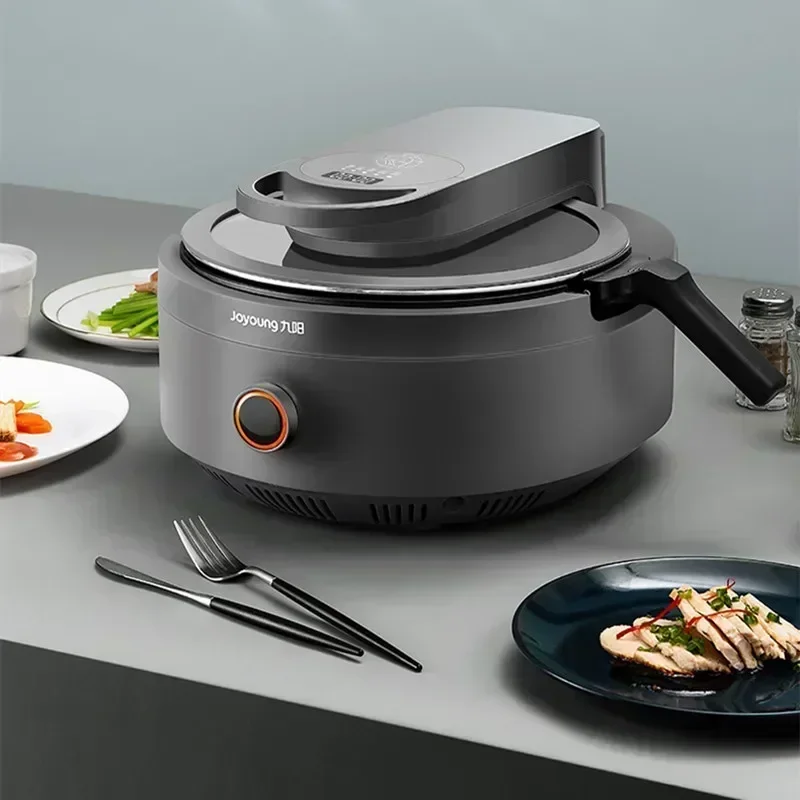 Joyoung Cooking Machine Robot Electric Frying Pan Smoke free precise Temperature Control Intelligent Automatic Cooker CJ-A9 Gray