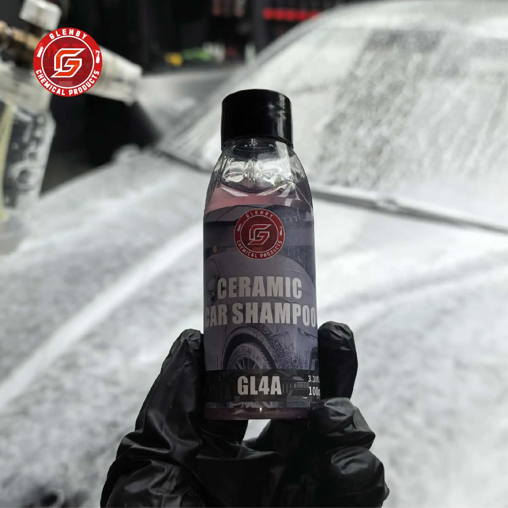 Glenby Car Wash and Wax with Protection High Hydrophobic and Make Car Shine GL4A Ceramic Car Shampoo