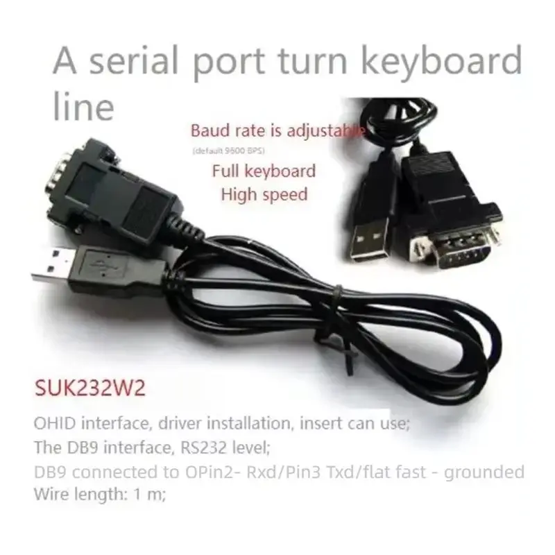 M51K-CH9328 HID Device Serial Port To USB Keyboard Protocol Cable RS232 Drive-Free Plug And Play