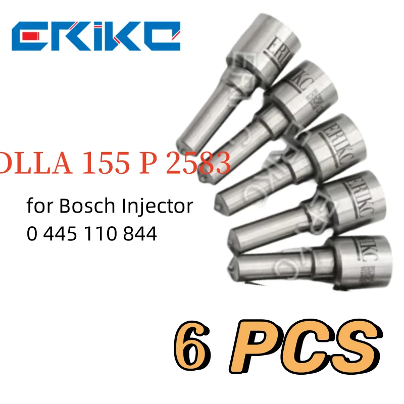 ERIKC 6PCS DLLA155P2583 Nozzle DLLA 155 P 2583 Common Rail Diesel Injector Nozzle  DLLA 155P 2583