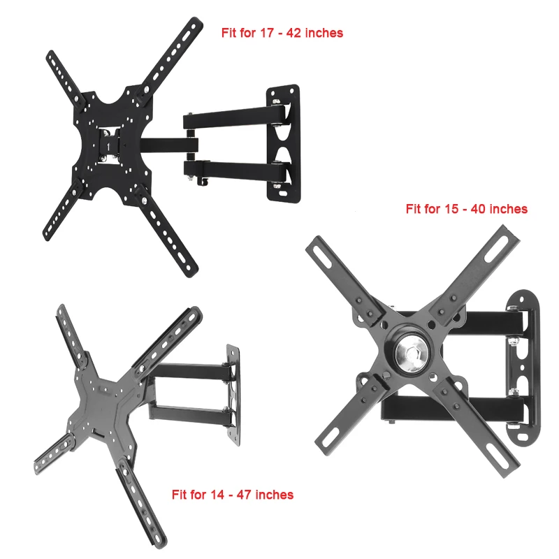 TV Wall Brackets Adjustable Telescopic Cantilever Mount for 17 - 42 Inch / 15 - 40 Inch / 14 - 47 Inch LED / LCD TV