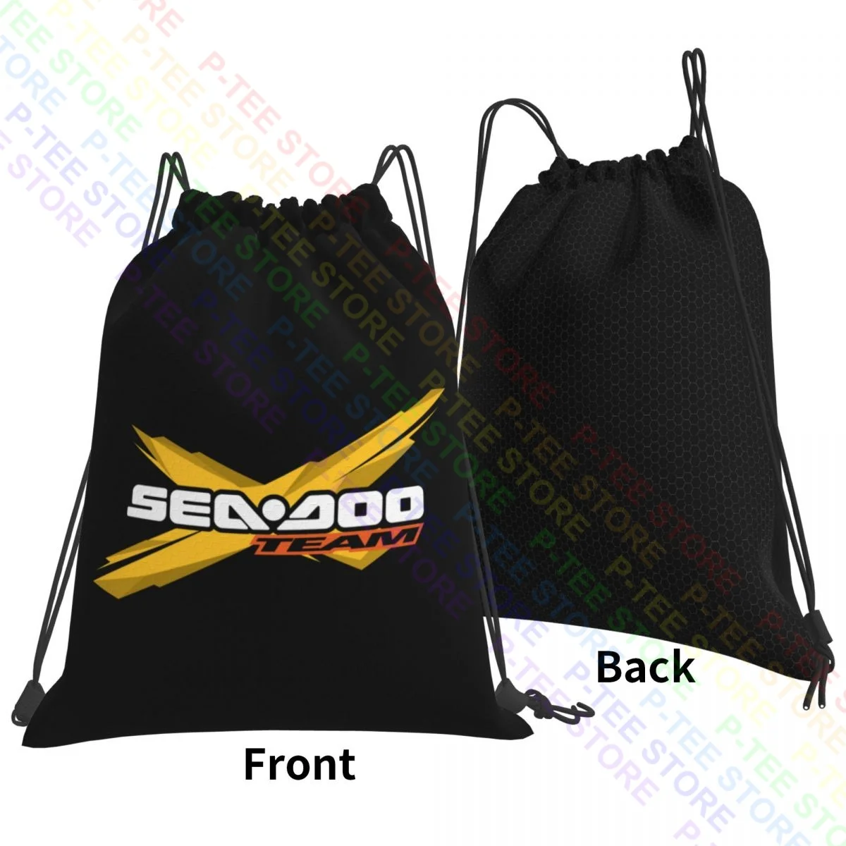 Sea Doo Can Am Brp X Team Logo Drawstring Bags Gym Bag Print Beach Bag Shopping Bag Riding Backpack