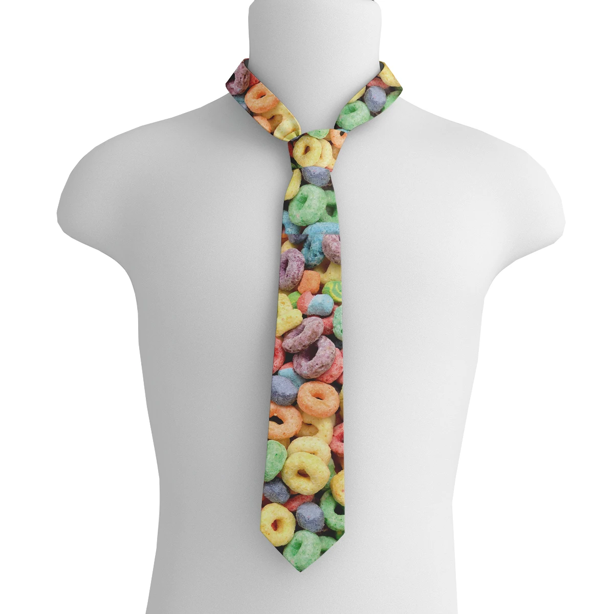 เนคไทลายอาหารยอดนิยม พิมพ์ลาย 3 มิติ เฟรนช์ฟรายส์ แตงโม โดนัท เนคไทสำหรับงานปาร์ตี้ฮาโลวีน ตกแต่งเสื้อผ้าลำลอง เนคไทคุณภาพดี