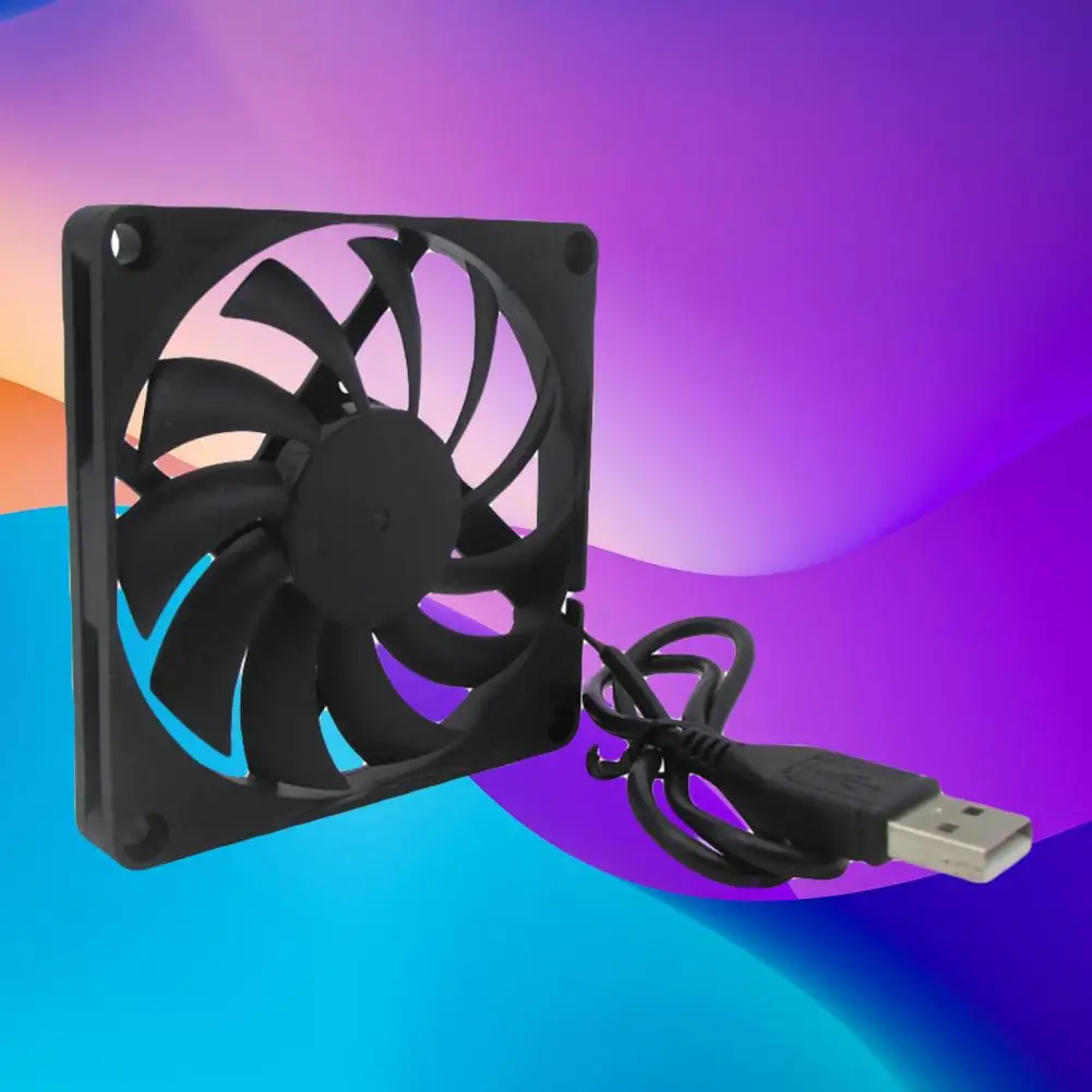 Cooling Fan USB Connector Universal 5V 8cm Router Computer Case Heatsink for PC