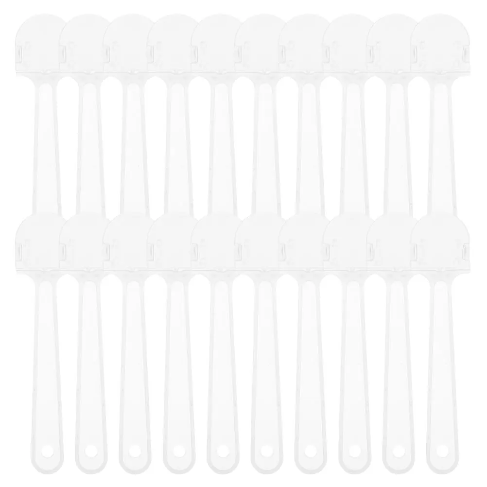 

40 Pcs Round Fan Handle DIY Plastic Circular Stick Sticks Chinese Material Accessories Bride