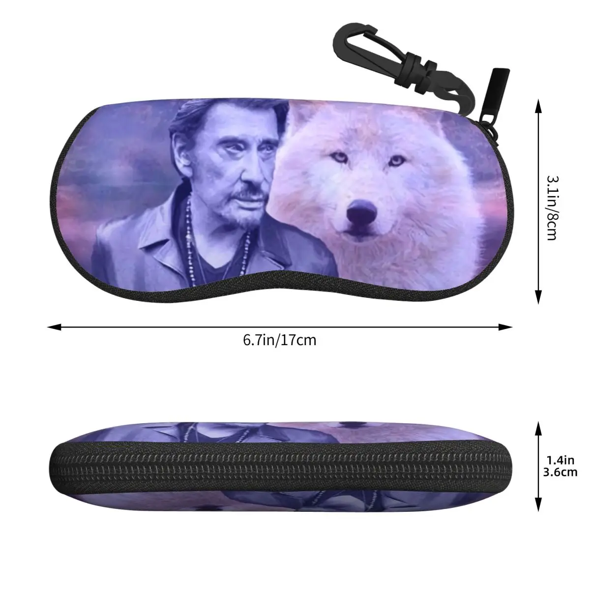 Custom Johnny Hallyday Shell Eyeglasses Protector Cases Cool Sunglass Case French Singer Rock Music Glasses Pouch