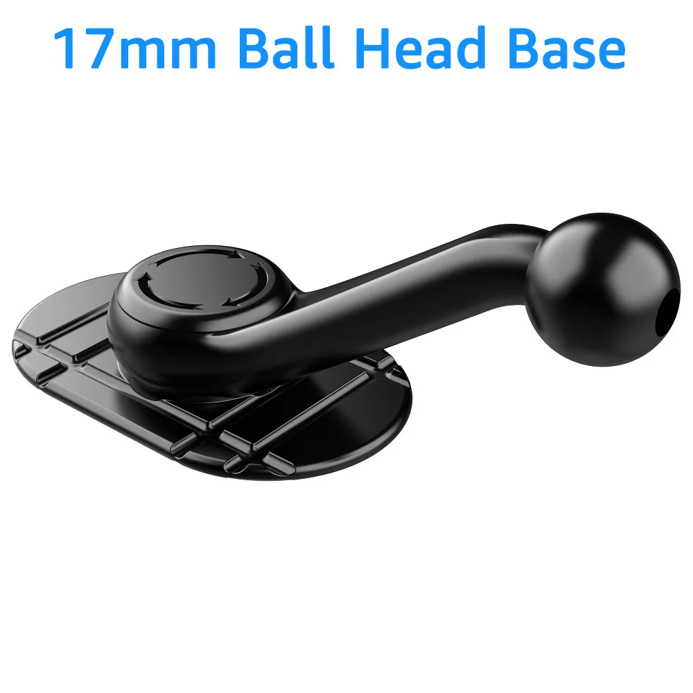 iBudim Car Phone Holder Sticker Base 17mm Ball Head Car Dashboard Mobile Cellphone Bracket Support Car Mount Mobile Phone Stand
