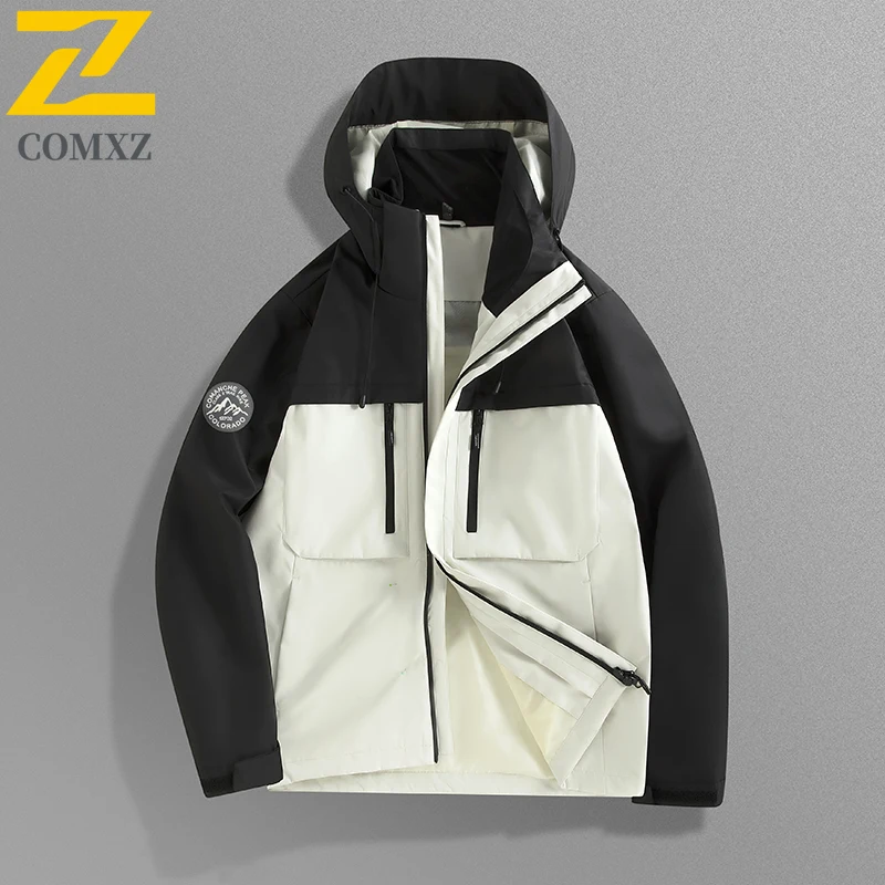 

Куртка для пар, новинка 2025 года, мягкая тонкая ветрозащитная водонепроницаемая съемная шапка, пальто для спорта на открытом воздухе, кемпинга, пешего туризма, ветровка