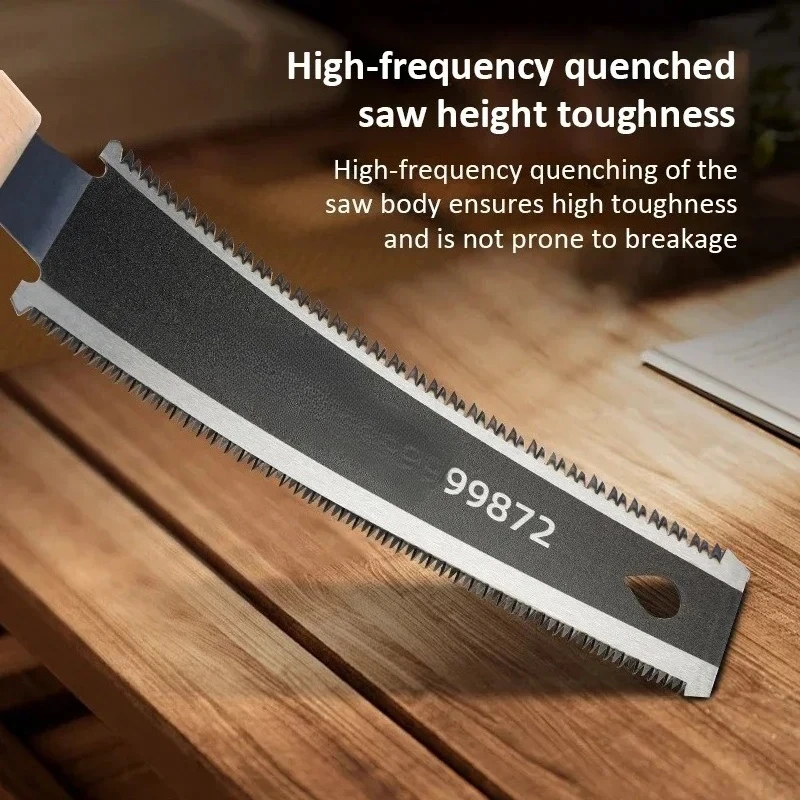 12-inch Woodworking Hand Saw Single/Double Sided Tooth Wood Saw Flexible Cut Saw Cutting Tools for Woodworking