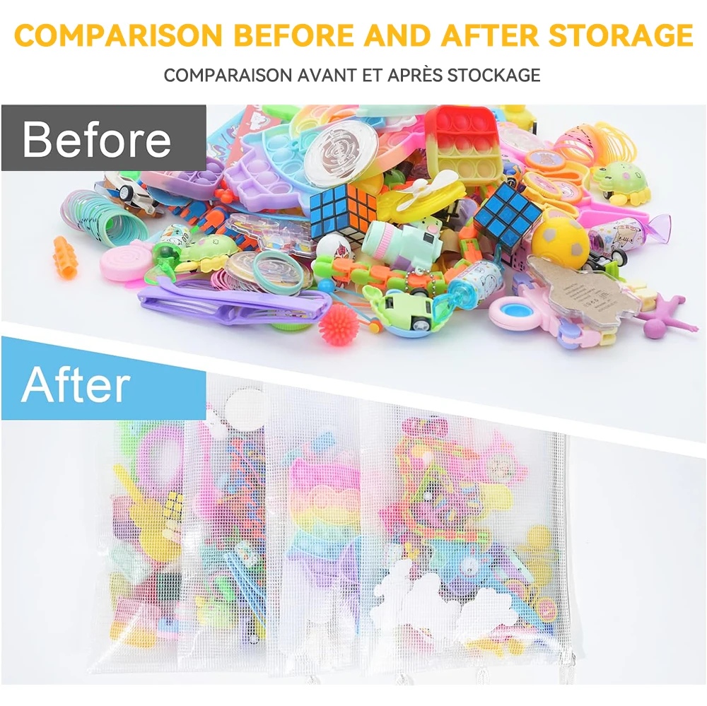 منظم غرفة الأطفال لحقيبة تخزين ألعاب الألغاز ولوحة مكعبات البناء، جيب بسحاب للمدرسة والمنزل والمكتب والسفر