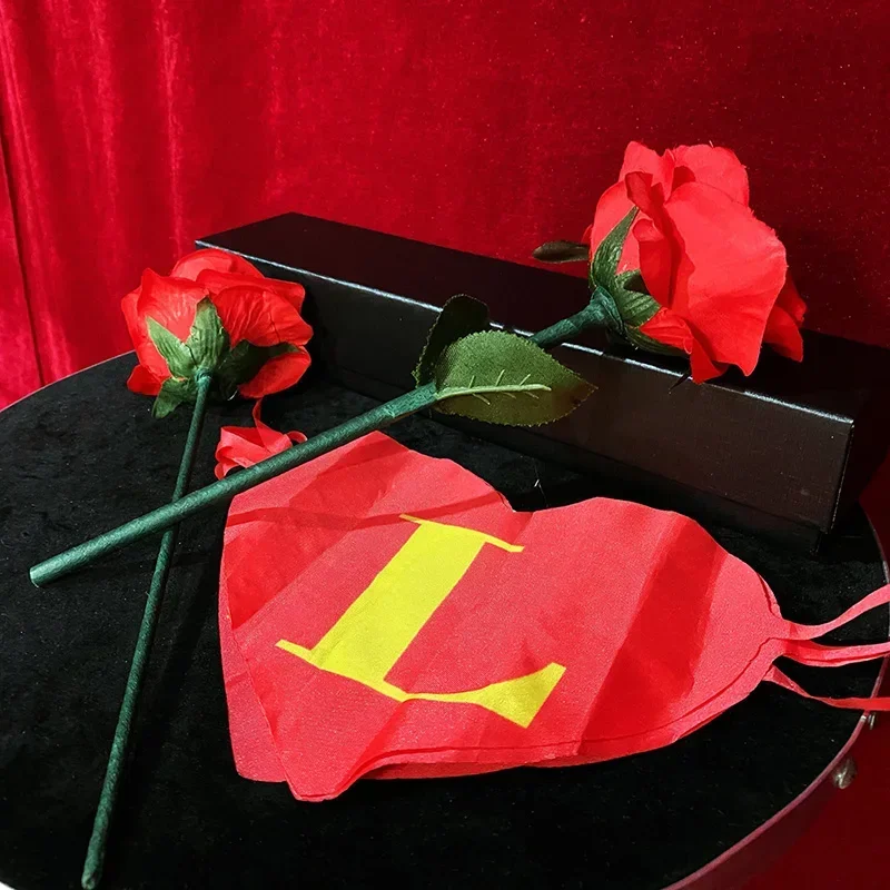 Rose Silk To Blendo Magic Trick Visual Stage Silk Fusion Transformation Gimmick Professional Magician Illusion Prop Equipment