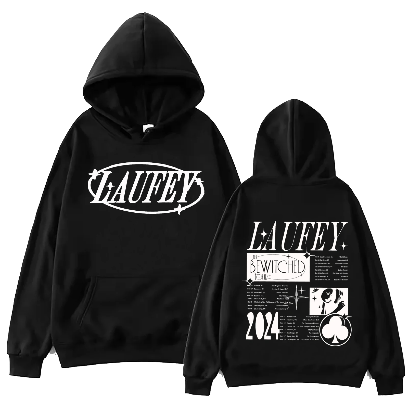 2024 Laufey Tour Hoodie Harajuku Hip Hop Hooded Pullover Man Woman Sweatshirt Autumn Winter Long Sleeves Casual Loose Streetwear