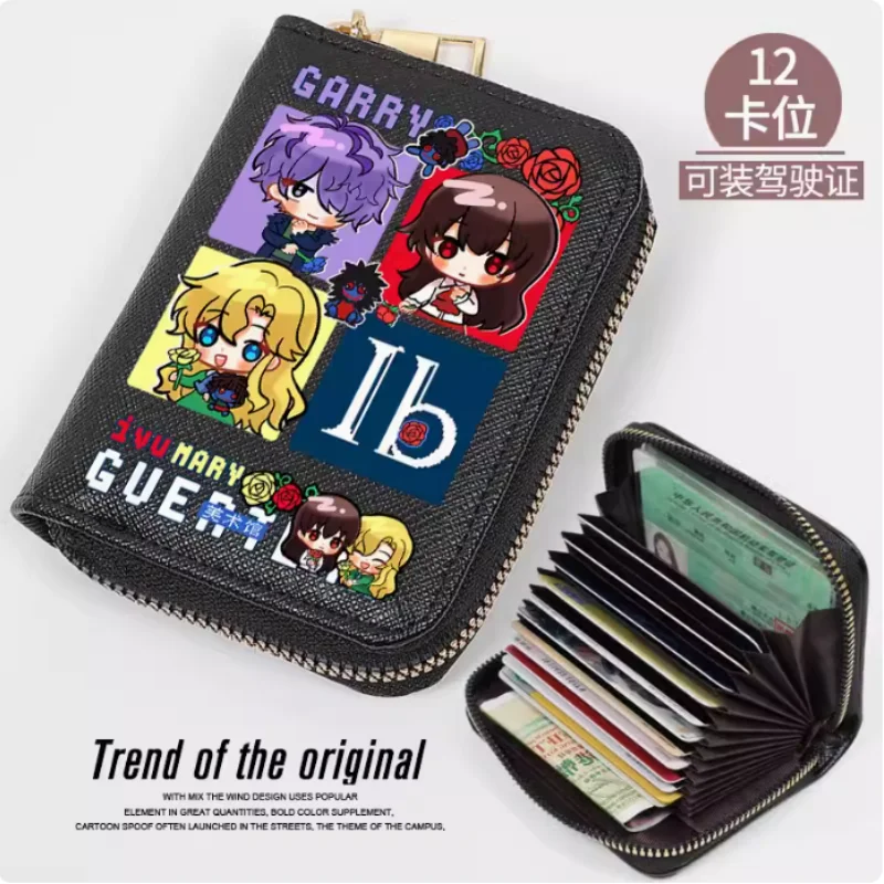 Anime ib Garry Mary Mode Brieftasche Pu Geldbörse Karte Münze Reiß verschluss Bargeld halter Tasche Cosplay Geschenk b1678