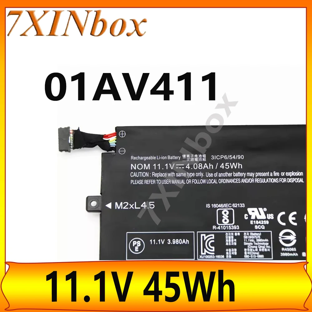 

7XINbox 01AV411 01AV412 01AV413 11.1V 45Wh Laptop Battery For Lenovo ThinkPad E470 E470C E475 SB10K97568 SB10K97569
