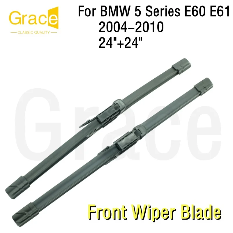 

Wiper Blade For BMW 5 Series E60 E61 24"+24" Car Windshield Windscreen Rubber 2004 2005 2006 2007 2008 2010
