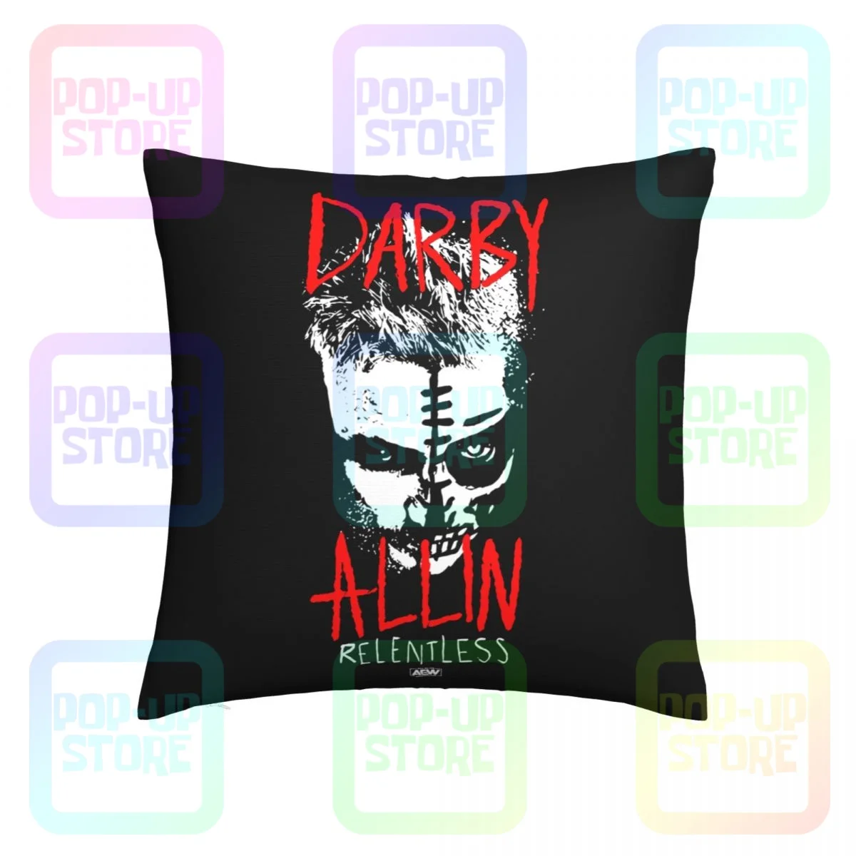 Custom Aew-All Elite Wrestling Darby Allin Psycho Throw Pillow Cover Pillowcase Bedding Decorative Brief Style