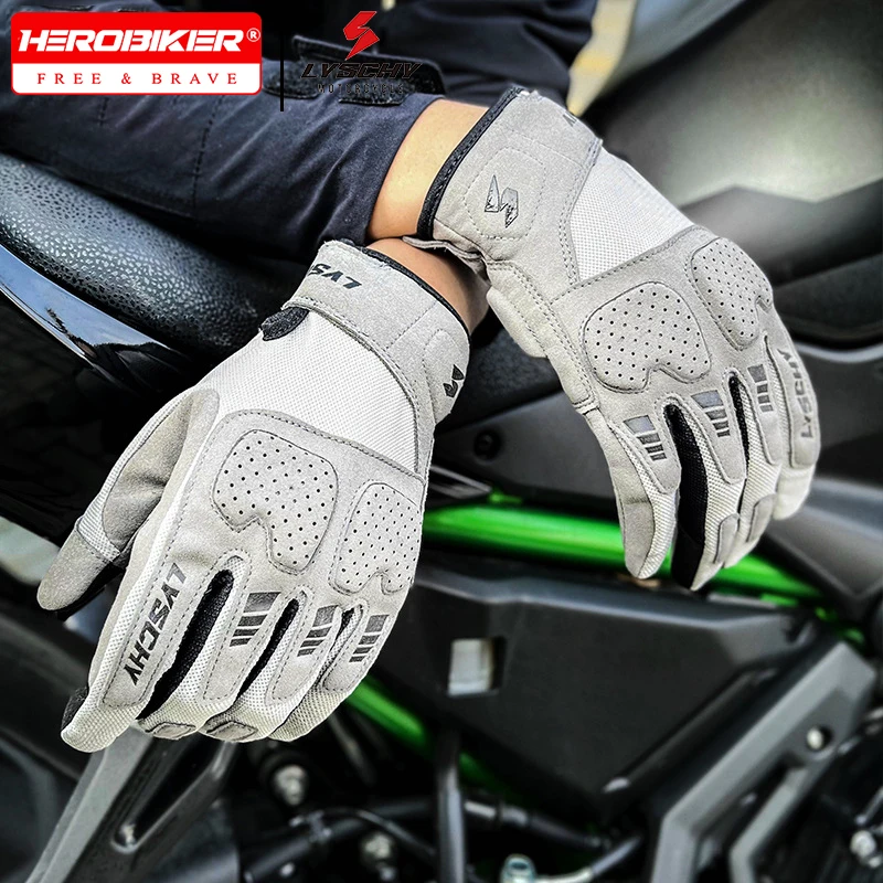 

2025 Hot Sell Motorcycle Riding Gloves Breathable Touchscreen Cycling equipment Full Finger Knuckle Protection Outdoor Sports