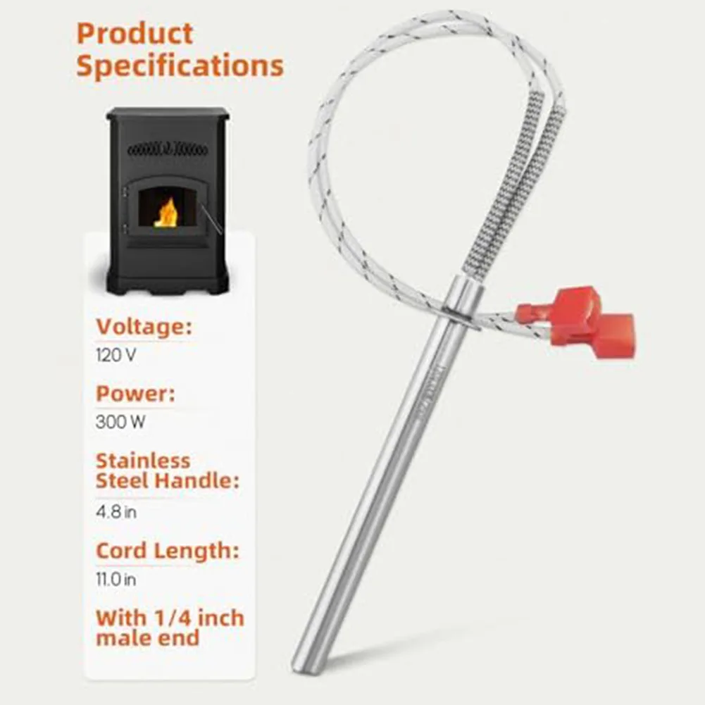 

SRV7000 660 1/2 Igniter Heating Tube with Bracket Compatible with For PelPro PP130 PP150 PH35PS 120V 300W 301S