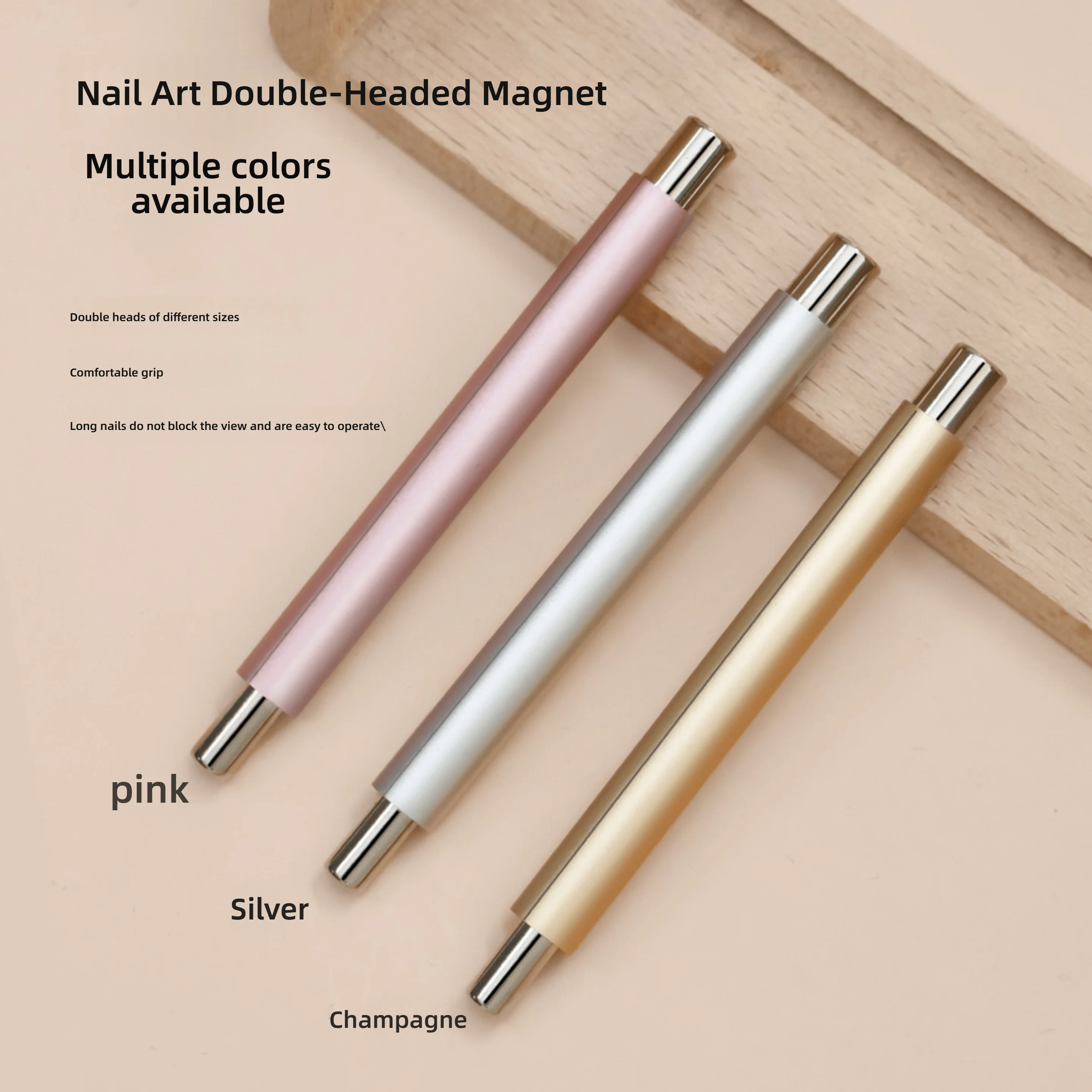 1pcs Little Wand Double Head Nail Magnetic Stick for Cat Eye Nail Gel Strong Magnet Steel Ball Detachable Manicure Magnetic Tool image 7