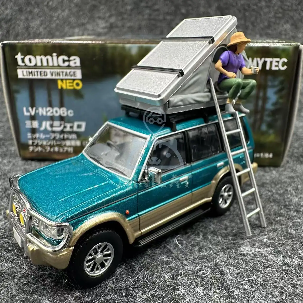 tomytec-1-64-tlv-lv-n206c-pajero-green-belt-tenda-carrello-in-lega-modello-collezione-decorazione