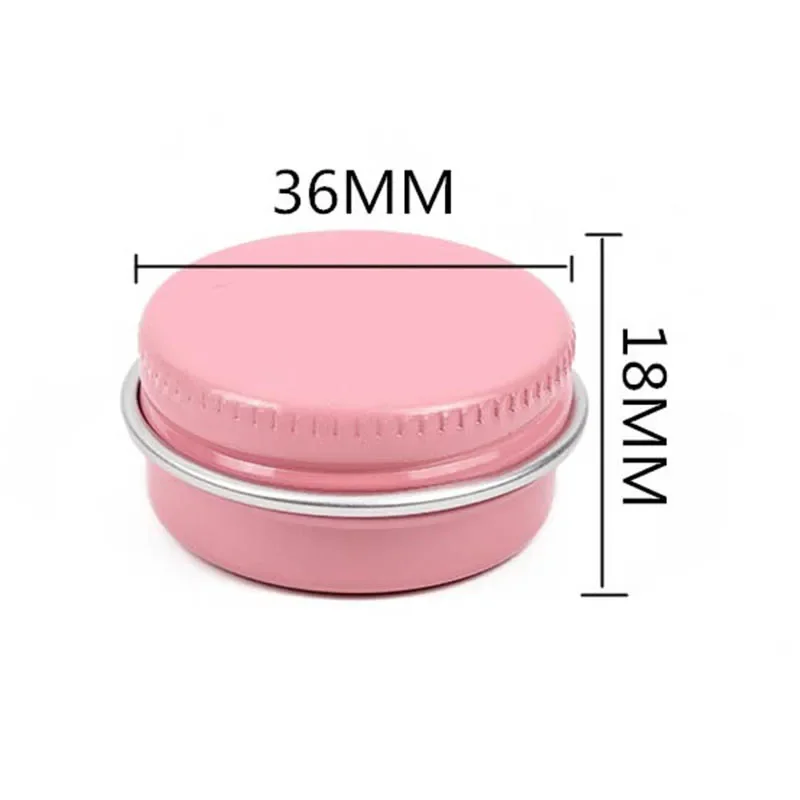 10/20Pcs 10ml Round Aluminum Box Metal Tins Cans with Screw Lid DIY Candle Jars Lip Balm Oil Craem Containers Travel Sample Pot