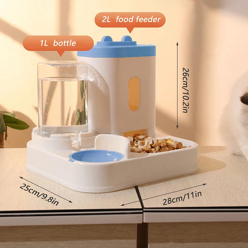 Hot cat bowl Pet food set Dog dog Cat Standing rabbit ear feeder Water feeder Pet food set pet supplies