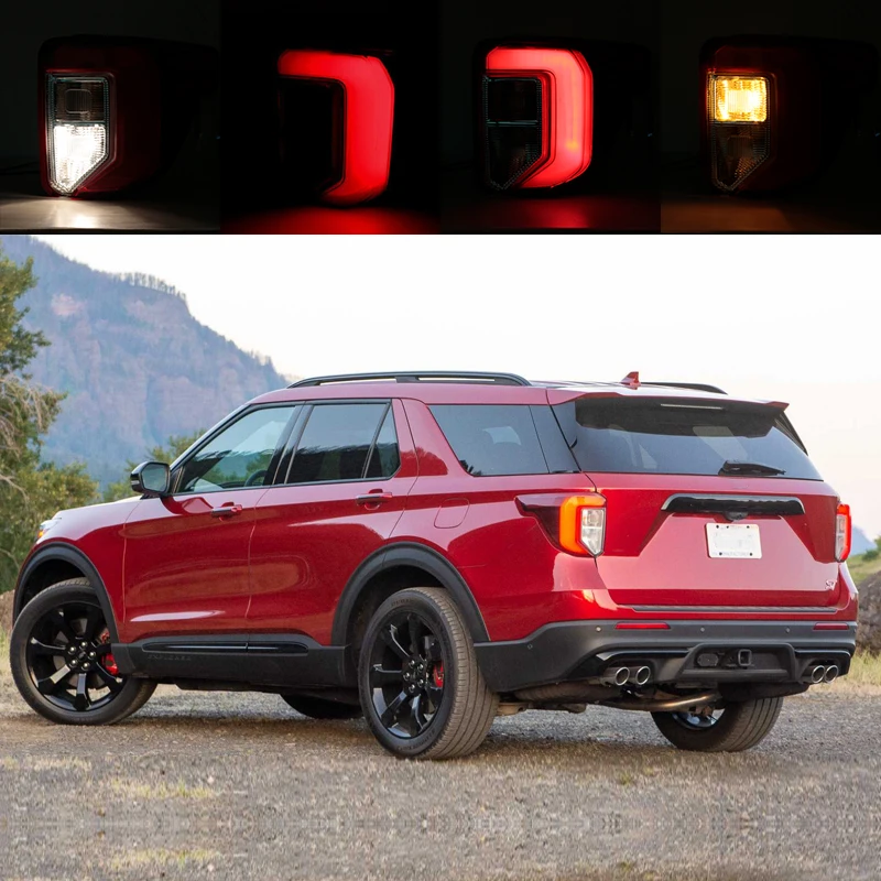 For Ford Explorer ST 2020 2021 2022 2023 LED Rear Tail Light Siganl Lamp Driving Lamp Taillight Assembly Exterior Accessories
