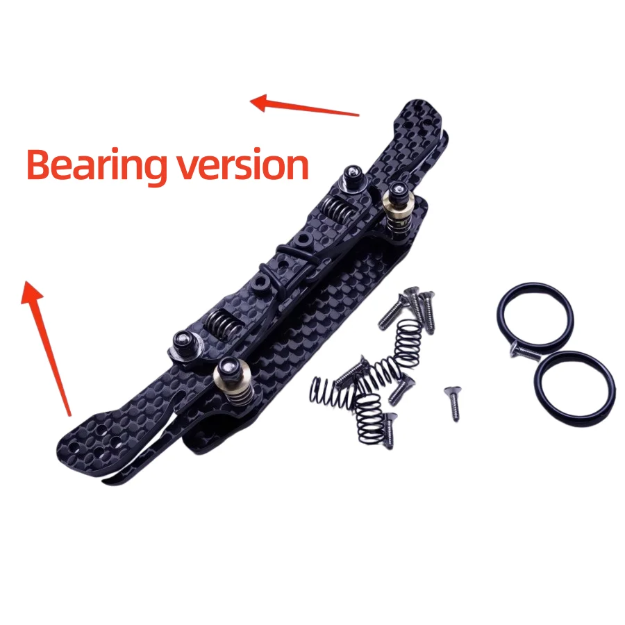 Assembly shipment Carbon Fiber Independent Spring Dragon Head Anti Hanging Brake Fma Non Cutting Chassis For Tamiya Mini RC 4WD - view 6