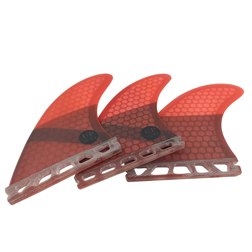 UPSURF FUTURE Surfboard Fins G7 Thruster Fiberglass Honeycomb Single Tabs Surfing Board 3 Pcs/set Large Size Surf Fins Surfing