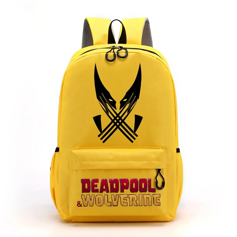 Deadpool & Wolverine Backpacks Marvels Kids Anime Expression School Bags Boys Girls Outdoor Sport Travel Knapsack Children Gift