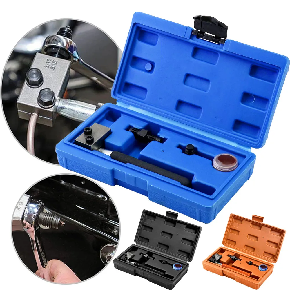 Car Brake Copper Pipe Flaring Tools Kit Brake Line Reamer 3/16 inch SAE Riveter Motorcycle Automotive Accessories Truck