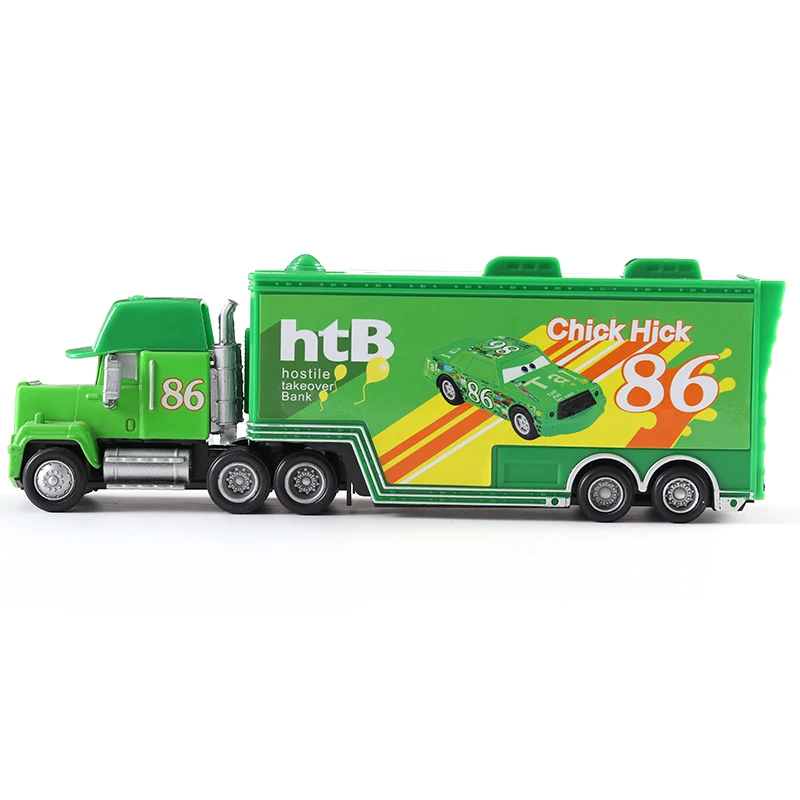 Coches 2 Disney Pixar Racing Toys Lightning McQueen Jackson Storm Chick Hicks Mack Truck Collection Die Metal modelo niños regalo