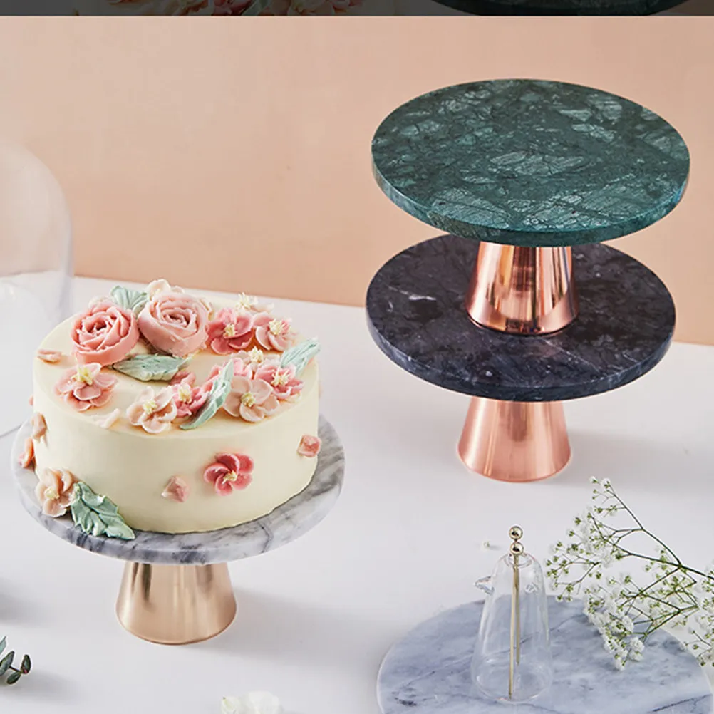 

1Pcs Marble Storage Plate Golden Grey Cake Tray Dessert Jewelry Display Stand Cake Plate Dessert Tray Storage Stand