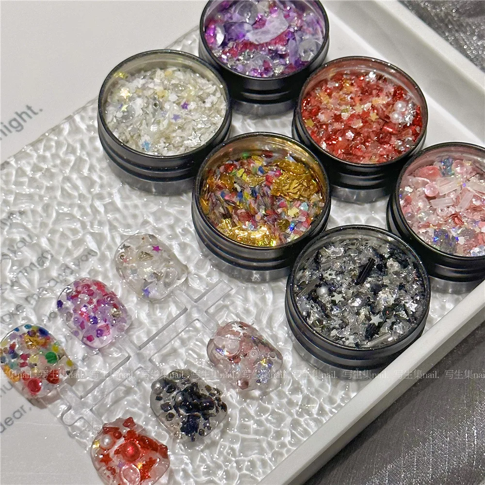 Nail Accessories Art Manicure Decor Chunky Glitter Total Laser Nail Glitter Flakes Chunky Holographic Laser Sequins for Nail