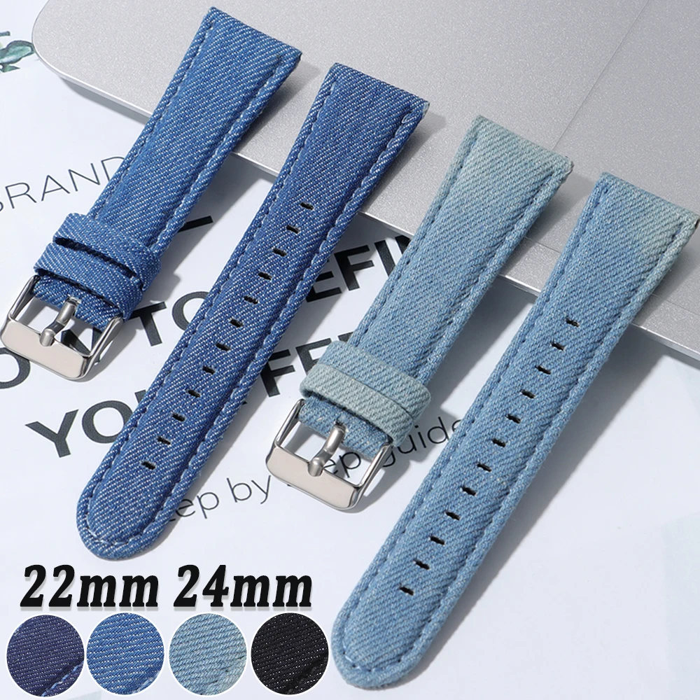 22Mm 24Mm Denim Fab… - image